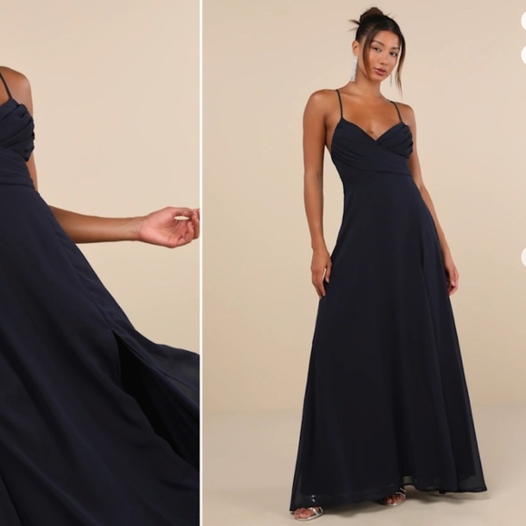 LULU's Prom Wedding Special Event Boho Romantic Sexy Flowy Maxi Dress - Picture 3 of 6